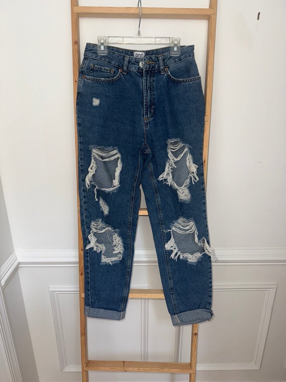BDG Distressed Urban Outfitters High Waisted Mom Denim Jeans